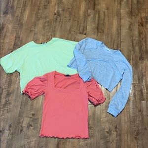 SOLD! Bundle of 3 cute crop tops!